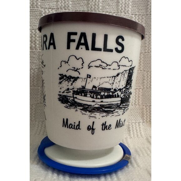 VTG NOS Niagara Falls Horseshoe Falls Travel Mug with Dash Mount and Lid - Picture 2 of 10